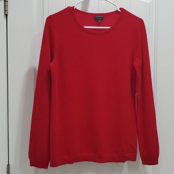 Talbots Pure Cashmere Women’s Red Long Sleeve Sweater, Size Small - Picture 1 of 4